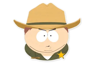 👮‍♂️ Cartman South Park Cartoon, South Park, Agent, Politie, Eric Cartman, Officier telegram sticker