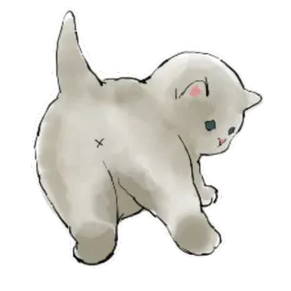 💩 gatito, gato, animal, mascota, lindo, ilustración whatsapp sticker