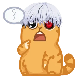 😫 Katze, Anime, Schockiert, Cartoon, Sticker whatsapp sticker