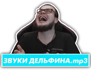 😆 ЗВУКИ ДЕЛЬФИНА.mp3 Delfin, Geräusche, Lachen, Mann whatsapp sticker