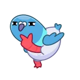 🤔 นก, นิ้วกลาง, การ์ตูน, ดูถูก, หยาบคาย telegram sticker