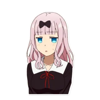 😑 Chika Fujiwara Kaguya-sama: Love Is War anime, chika, kaguya-sama, lindo, chica, dibujos animados, manga whatsapp sticker