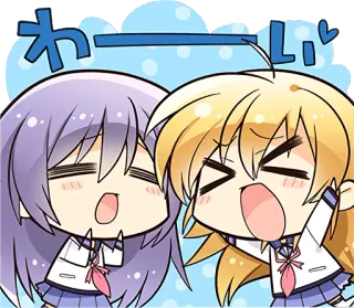 😲 わーい Anime, Dễ thương, Kawaii, Nữ sinh, Vui vẻ telegram sticker