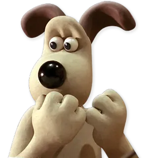 👀 Gromit Wallace and Gromit dog, cartoon, claymation, british, Wallace, animation telegram sticker