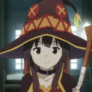 🍓 Megumin Konosuba Anime, Megumin, Konosuba, Magie, Magicien, Mignon, Fille, Personnage whatsapp sticker