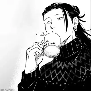☕️ Suguru Geto Jujutsu Kaisen Anime, Manga, Boisson, Café, Thé telegram sticker