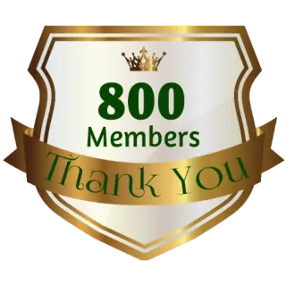 ⚜ 800 Members Thank You celebração, marco, comunidade, membros, obrigado, conquista telegram sticker