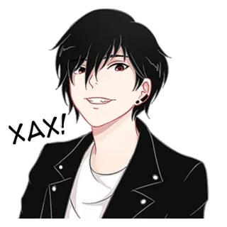 😁 XAX! Anime, Kreskówka, Postać, Osoba, Naklejka whatsapp sticker