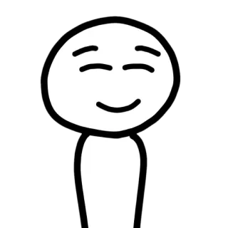 ☺ monigote, simple, dibujos animados, dibujo, blanco telegram sticker