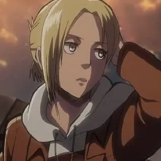 🗿 Annie Leonhart Attack on Titan Anime, Charakter, Blonde Haare, Annie Leonhart, Attack on Titan whatsapp sticker