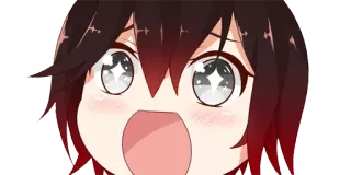 🌟 Ruby Rose RWBY Anime, Cartoon, Kawaii, Excité(e), Mignon(ne) telegram sticker