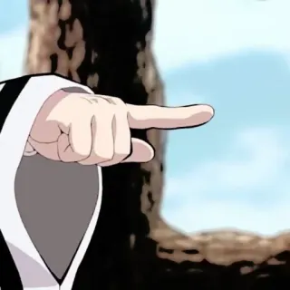 📓 anime, gesto della mano, dito che indica, cartone animato, indicare, manga telegram sticker