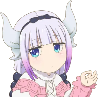 😒 Kanna Kamui Miss Kobayashi's Dragon Maid Anime, Dragão, Garota, Fofa, Kanna, Kanna Kamui whatsapp sticker