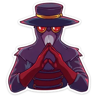 😡 medico della peste, epidemia, medicina, storia, vintage telegram sticker