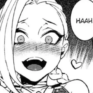 😂 HAAH. anime, manga, exaggerated, happy, heart, cartoon telegram sticker