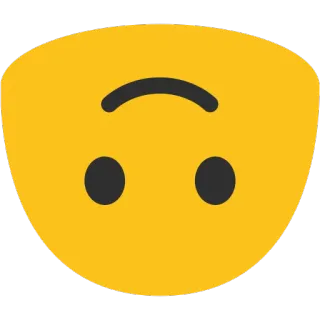 🙃 emoji, upside down, face, yellow, smiley telegram sticker