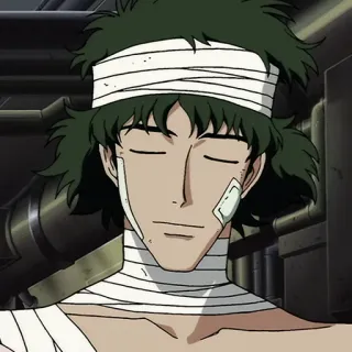 🚬 Anime, Personagem, Ferido, Bandagens, Personagem de anime whatsapp sticker