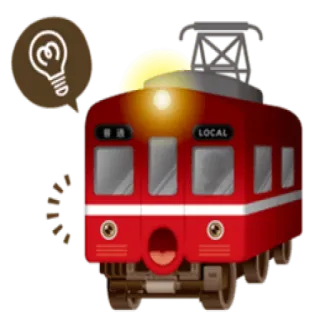 💡 LOCAL trem, transporte, vermelho, locomotiva, transporte público telegram sticker