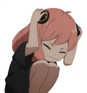 😓 Anya Forger Spy x Family Anime, Ragazza, Carina, Forger, Anya whatsapp sticker
