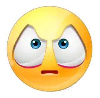 😐 Emoji, Wütend, Gesicht, Verärgert, Genervt, Gelb telegram sticker