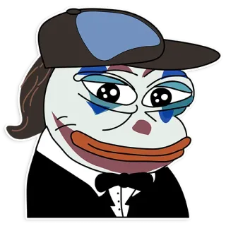 🤡 Pepe the Frog pepe, frog, clown, meme, internet meme, joker, sad telegram sticker