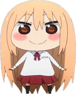 😊 Аниме, Чиби, Милый, Девушка, Мультфильм, Школьная форма telegram sticker