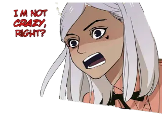 😱 I'm not crazy, right? szalony, anime, naklejka, pytanie, kreskówka telegram sticker