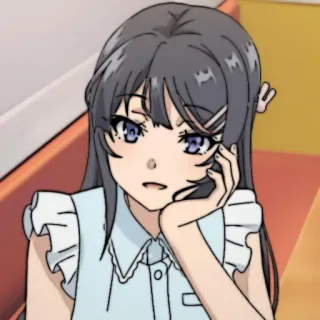 🐰 Mai Sakurajima Rascal Does Not Dream of Bunny Girl Senpai 애니메이션, 소녀, 교복, 사쿠라지마 마이, 청춘 돼지 whatsapp sticker