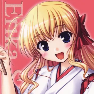 😋 Erika garota anime, personagem, japonês, fofa, loira telegram sticker