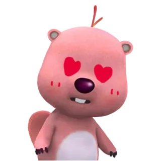 💬 愛, 目, 動物, ピンク, かわいい, 漫画 telegram sticker