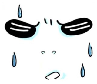 👿 Emotie, Verdrietig, Cartoon, Gezicht, Huilend telegram sticker