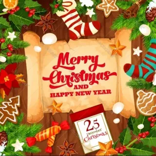 🎅 Merry Christmas and Happy New Year christmas, new year, holiday, celebration, greeting telegram sticker