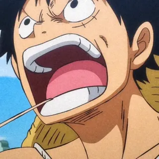 🍞 Monkey D. Luffy One Piece 动漫, 海贼王, 蒙奇·D·路飞, 草帽, 漫画 telegram sticker