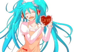 😍 LOVE amour, coeur, fille, anime, mignon whatsapp sticker