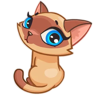 😐 cat, kitten, animal, cute, cartoon, sticker telegram sticker