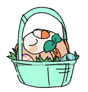 🐣 Pâques, panier, oeufs, mignon, animal, poussin telegram sticker