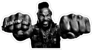 👊 Mr. T Mr. T, 80er, Schauspieler, harter Kerl, Goldketten, A-Team, Promi telegram sticker