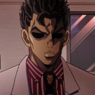 💥 Yoshikage Kira JoJo's Bizarre Adventure Anime, JoJo's Bizarre Adventure, Yoshikage Kira, Personaje, Villano whatsapp sticker