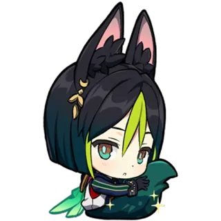 🧐 Tighnari Genshin Impact tighnari, genshin impact, jeu vidéo, anime, personnage, mignon, chibi whatsapp sticker