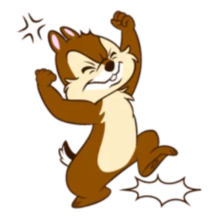 😡 Chip chipmunk, cartoon, disney, character telegram sticker