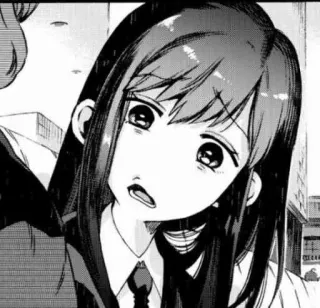 😨 Anime, Chica, Manga, Estudiante, Triste whatsapp sticker