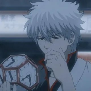 🥢 Gintoki Sakata Gintama Anime, Personagem, Gintama, Cabelo Prateado, Samurai, Mangá whatsapp sticker