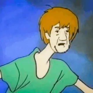 ⚡️ Shaggy Rogers Scooby-Doo Shaggy, Scooby-Doo, personagem de desenho animado, engraçado, meme telegram sticker