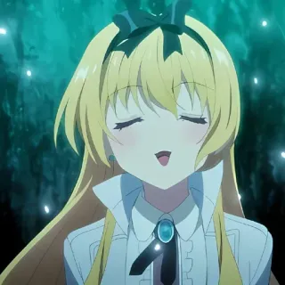 🌙 Anime, Charakter, Blond, Mädchen, Cartoon whatsapp sticker