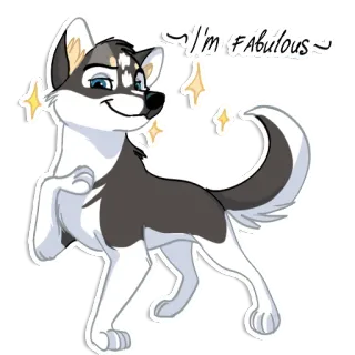 😋 I'm Fabulous cachorro, fabuloso, desenho animado, animal, fofo telegram sticker