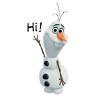 ⛄ Olaf Frozen snowman, cartoon, disney, frozen, olaf telegram sticker