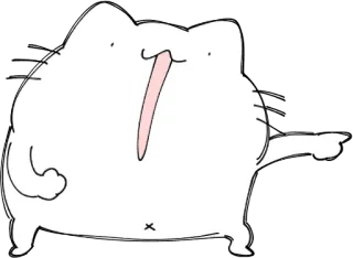 👉 Katze, Cartoon, lustig, Meme, Tier whatsapp sticker