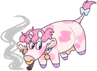 👀 Milky Pastel Cow telegram sticker