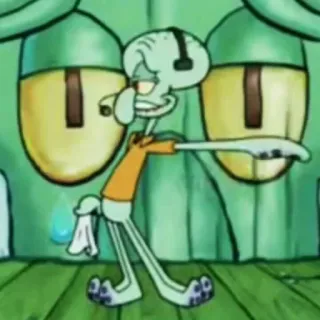 ⚓️ Squidward Spongebob Squarepants calamard, spongebob, dessin animé, encre, colérique telegram sticker