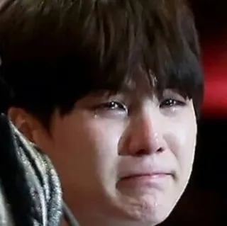 😭 Suga kpop, idol, cry, sad, emotional, Min Yoongi telegram sticker